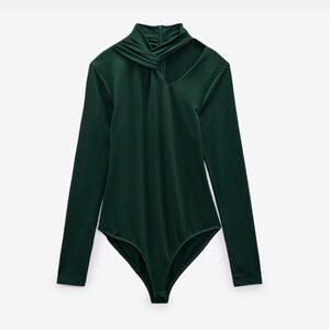 GREEN Zara knot bodysuit